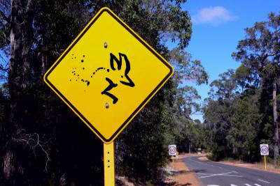 Warnschild, Australien